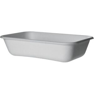 Eco Products Rectangular Compostable 32oz Food Containers, White - 8.5"x5.5"x2"